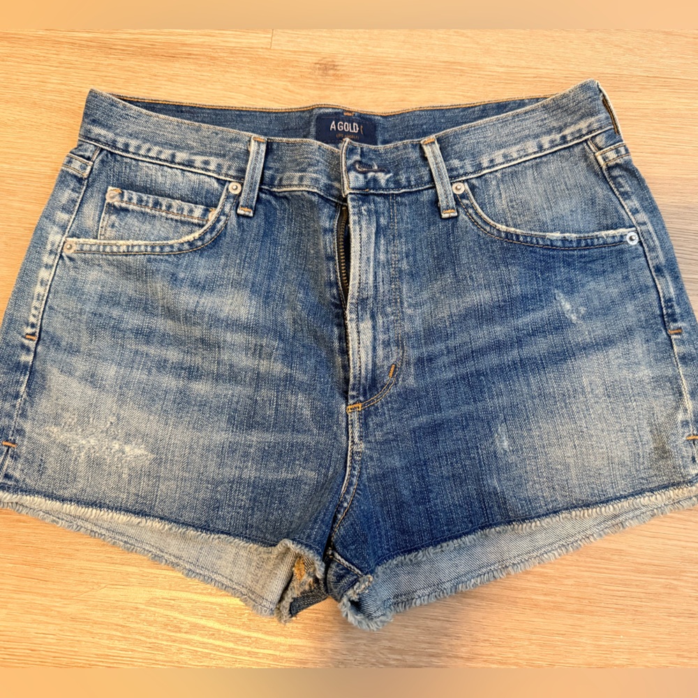 AGOLDE raw hem shorts